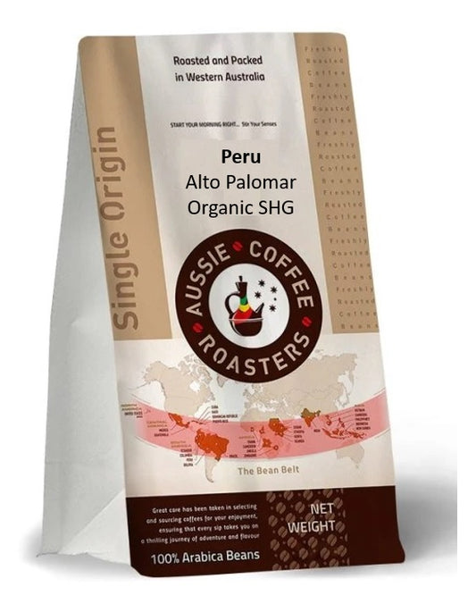 Single Origin Coffee Peru Alto Palomar Organic SHG – Medium Roast