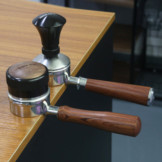 Breville Bottomless Portafilter – 54mm & 58mm Walnut Handle